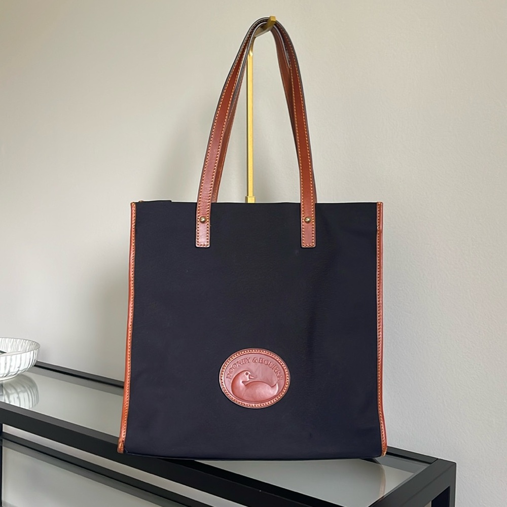 Dooney & Bourke Leather & Cabriolet Canvas Market Tote